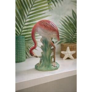 Vintage Wm Maddux Calif Pink Flamingo Ceramic Figurine California Pottery MCM